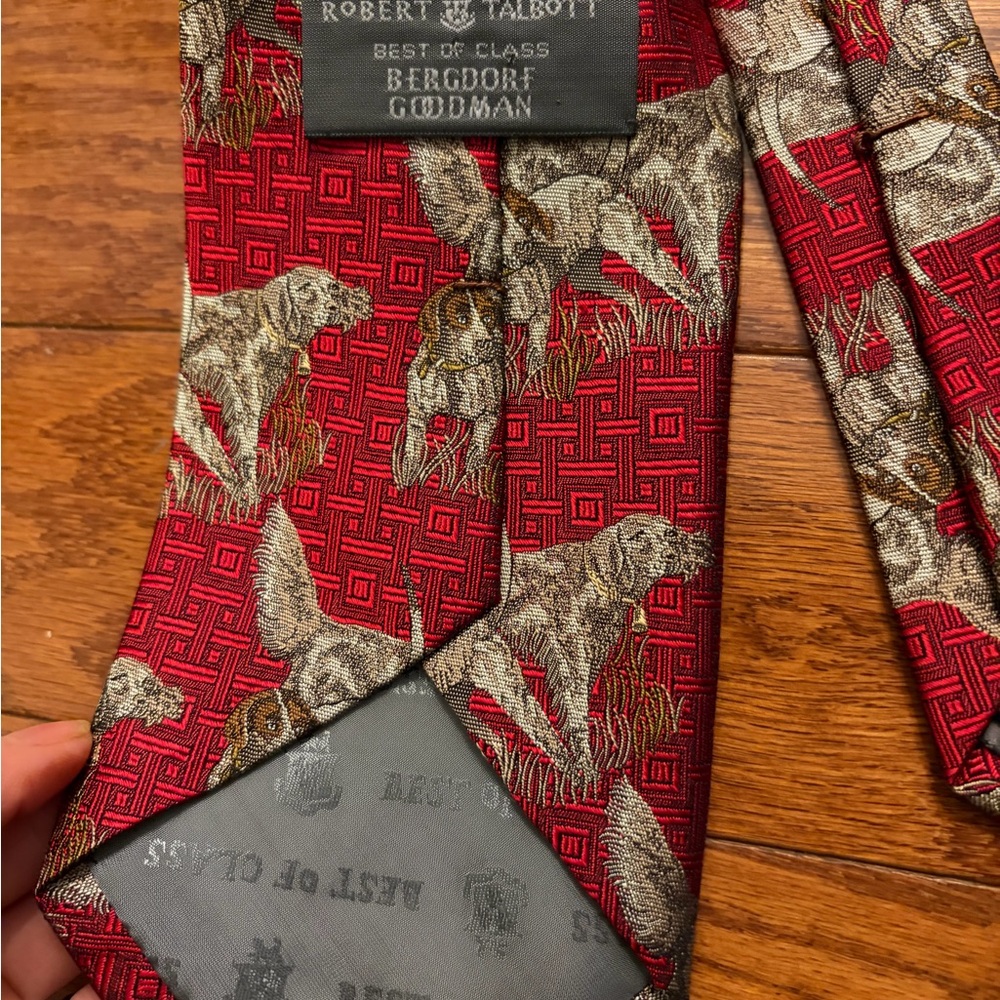 Robert Talbott Red pointer silk tie - image 2